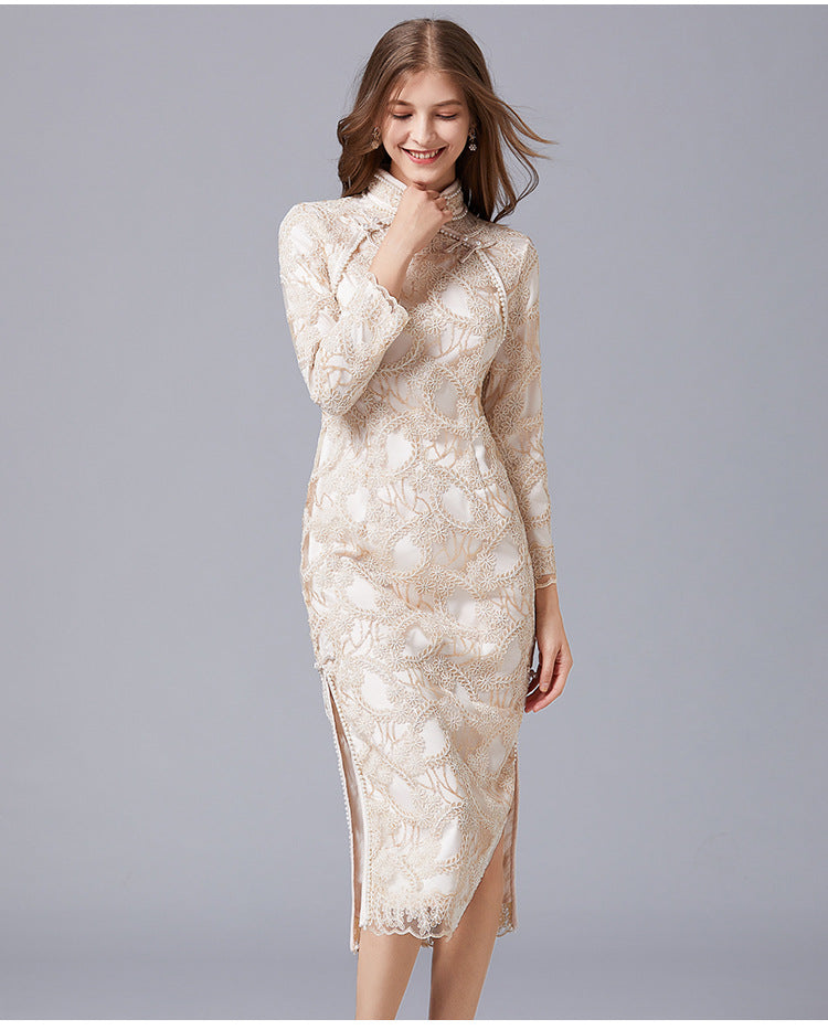 White and gold occasion new arrivals dress