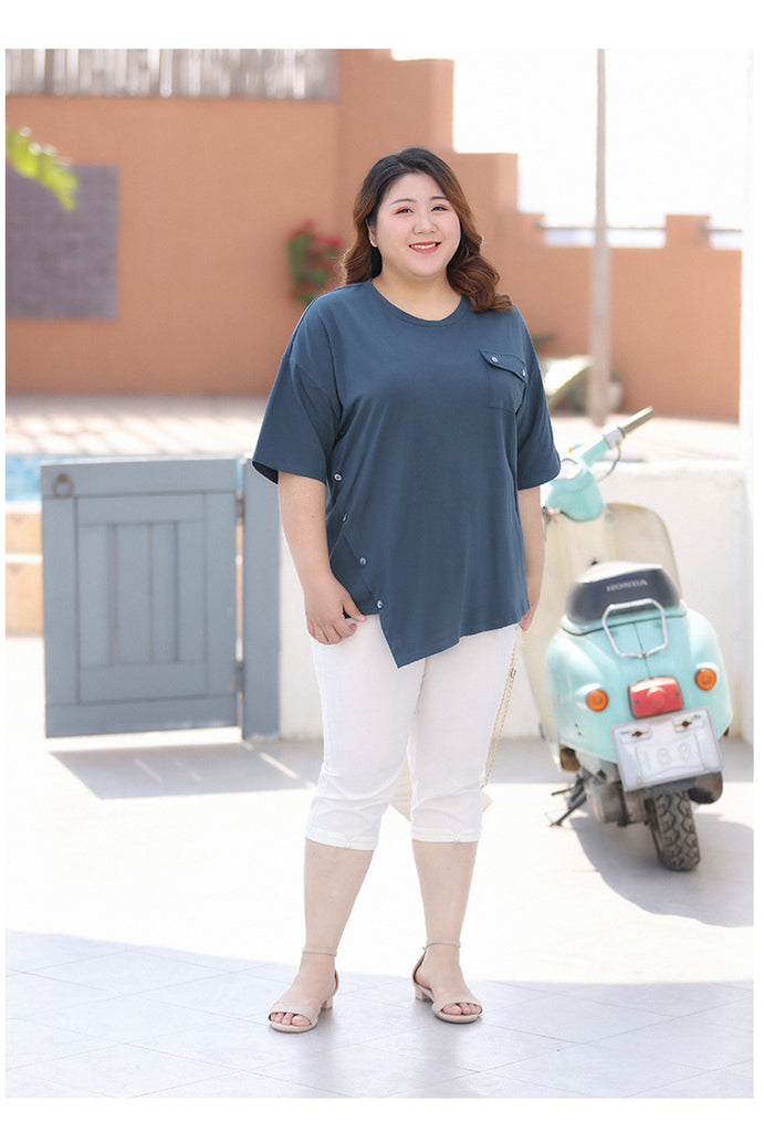 100 cotton clothing plus size top