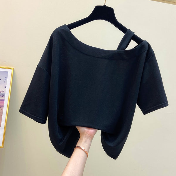 Plus Size Off Shoulder T Shirt Top