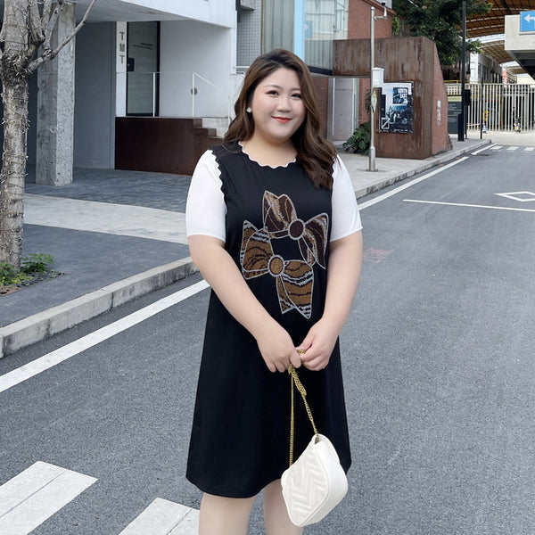 Plus Size Ribbon Dress