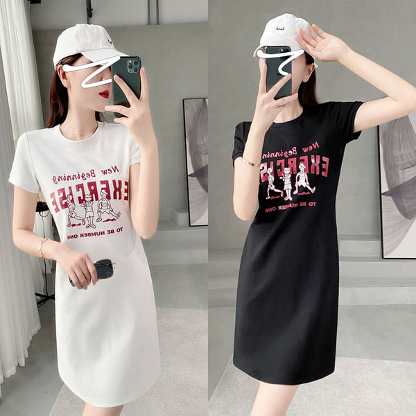 Plus Size Graphic T Shirt Dress