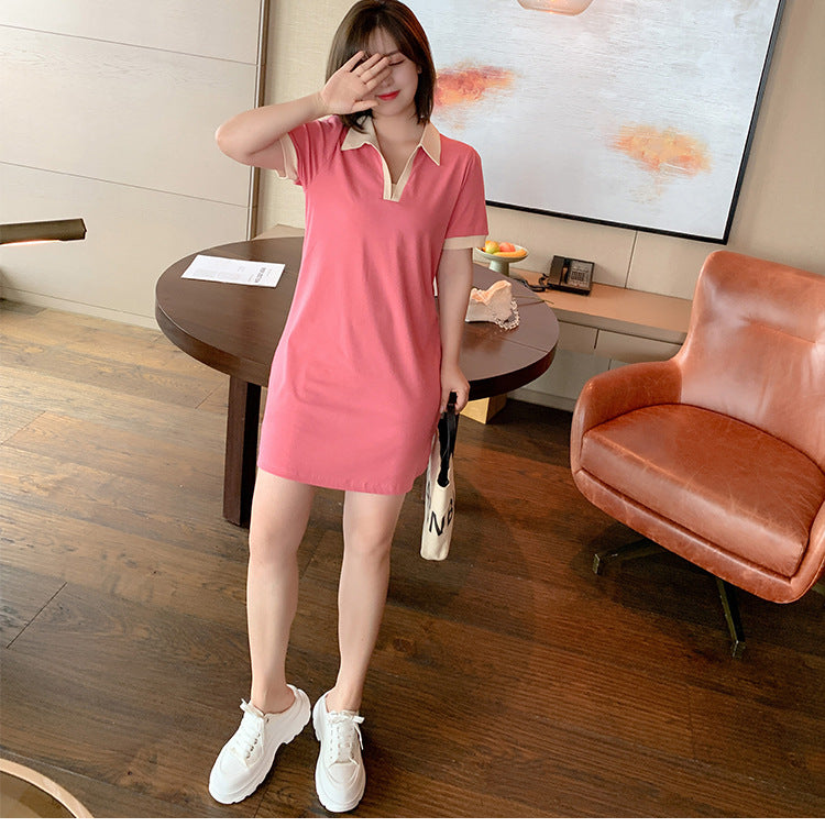 Plus Size Polo T Shirt Dress (EXTRA BIG SIZE) Pluspreorder Plus Size Polo T Shirt Dress (EXTRA BIG SIZE) Pluspreorder