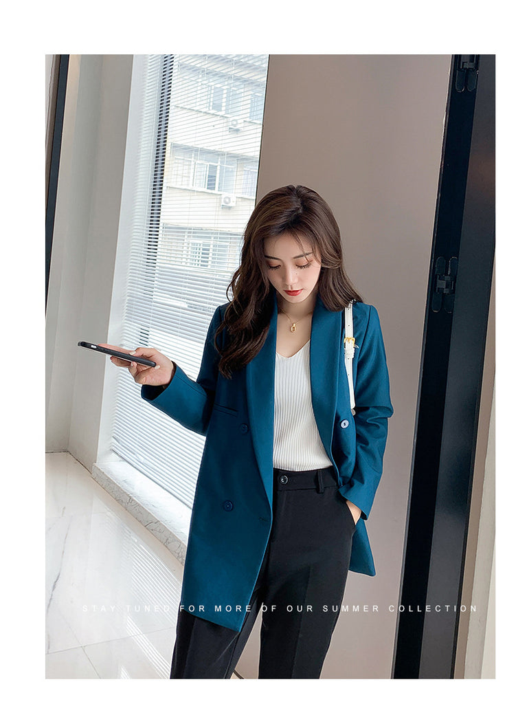 Plus size blue on sale blazer