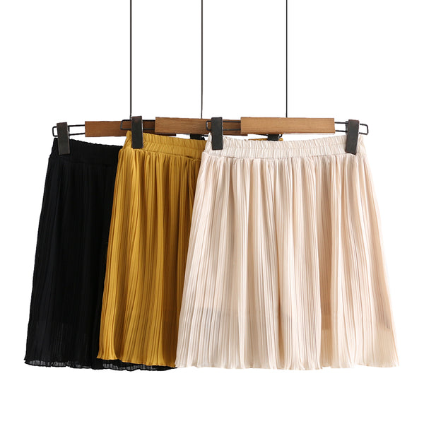 Plus Size Korean Pleats Mini Skorts (EXTRA BIG SIZE)