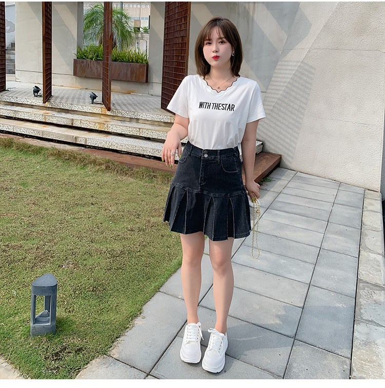 Fishtail skirt clearance denim plus size