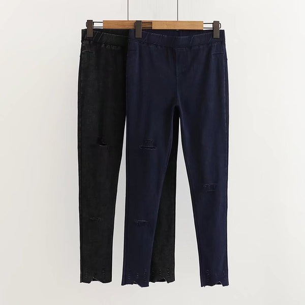 Plus Size Ripped Jeggings Jeans (EXTRA BIG SIZE)