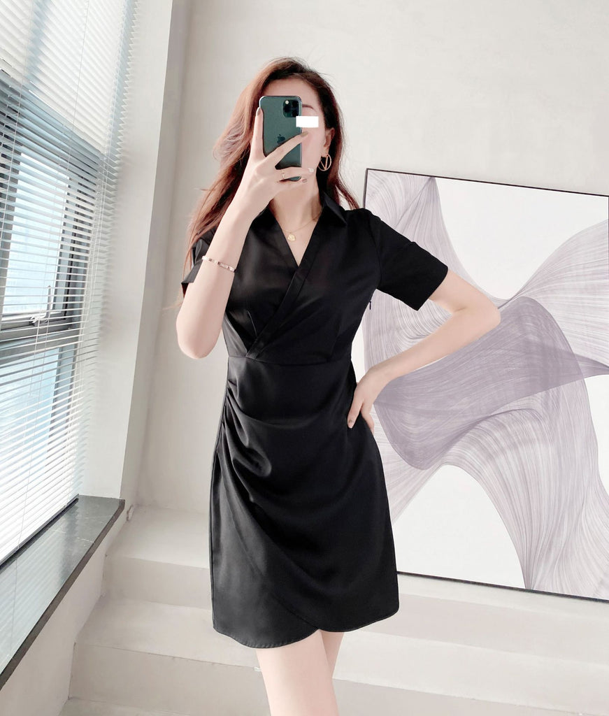 Korean wrap dress top