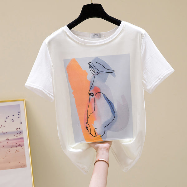 Plus Size Horse Graphic Blouse