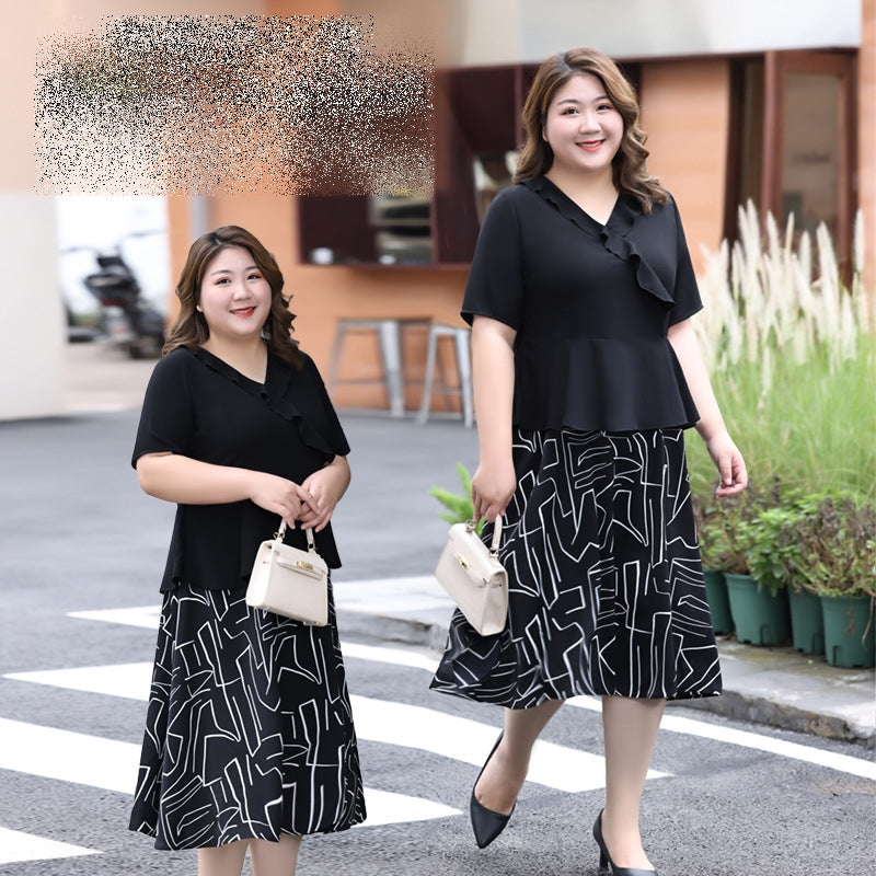 Black peplum best sale dress plus size
