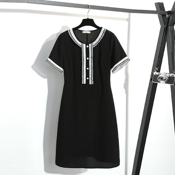 Plus Size Black Chanel-Esque Dress