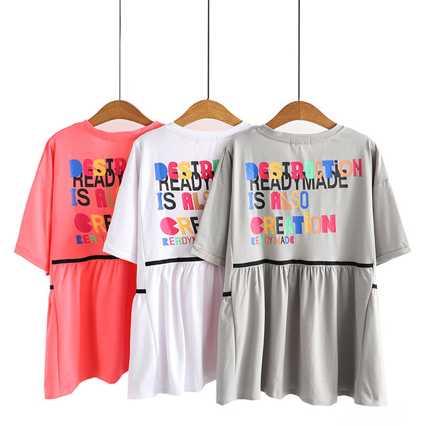 Plus Size Graphic Back Babydoll Tee