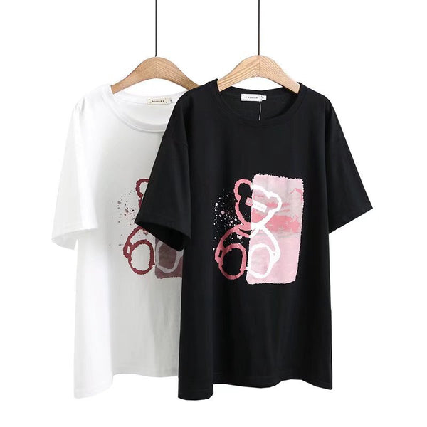 Plus Size Graffiti Bear T Shirt