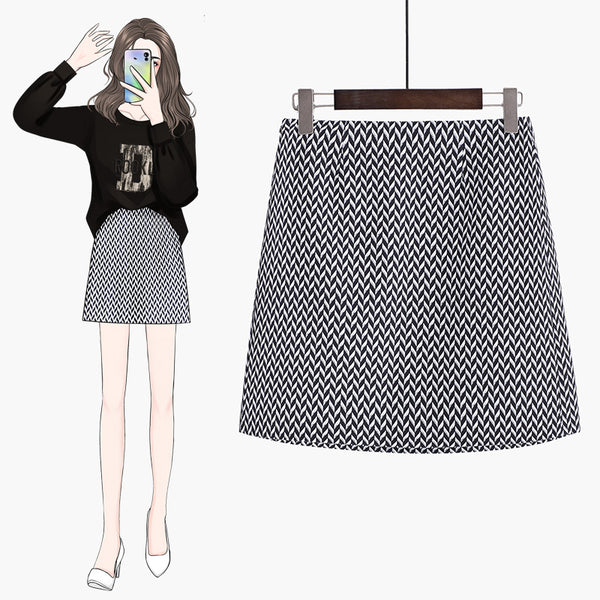 Plus Size Print Mini Skirt