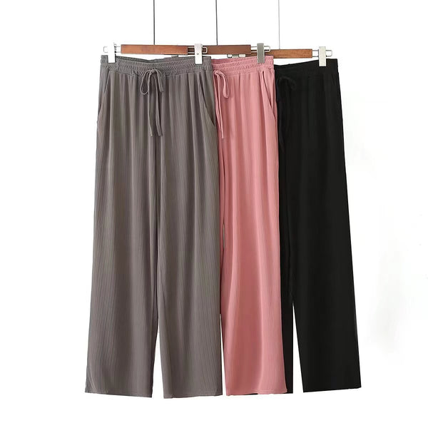 Plus Size Waistband Wide Leg Pants