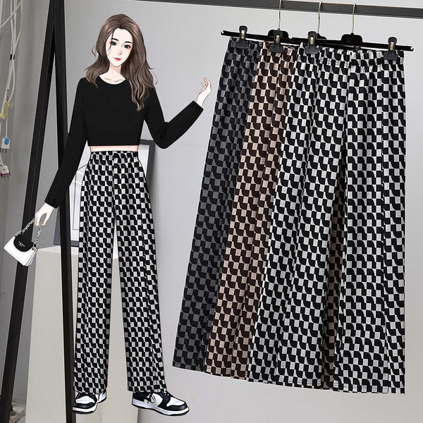 Plus Size Shapes Print Knit Pants