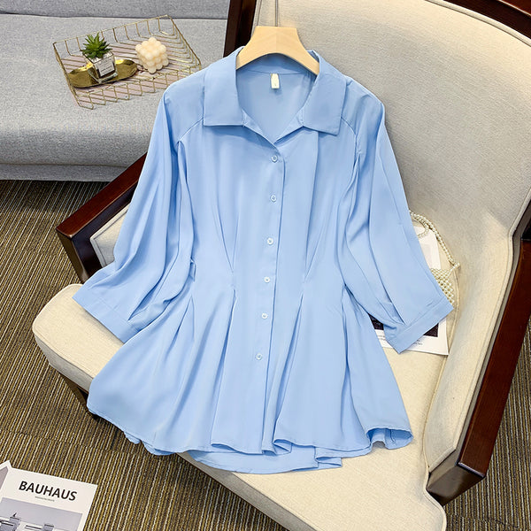 Plus Size Peplum Shirt Blouse