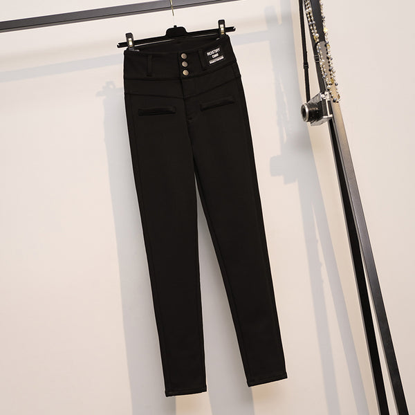 Plus Size Highwaist Black Skinny Pants