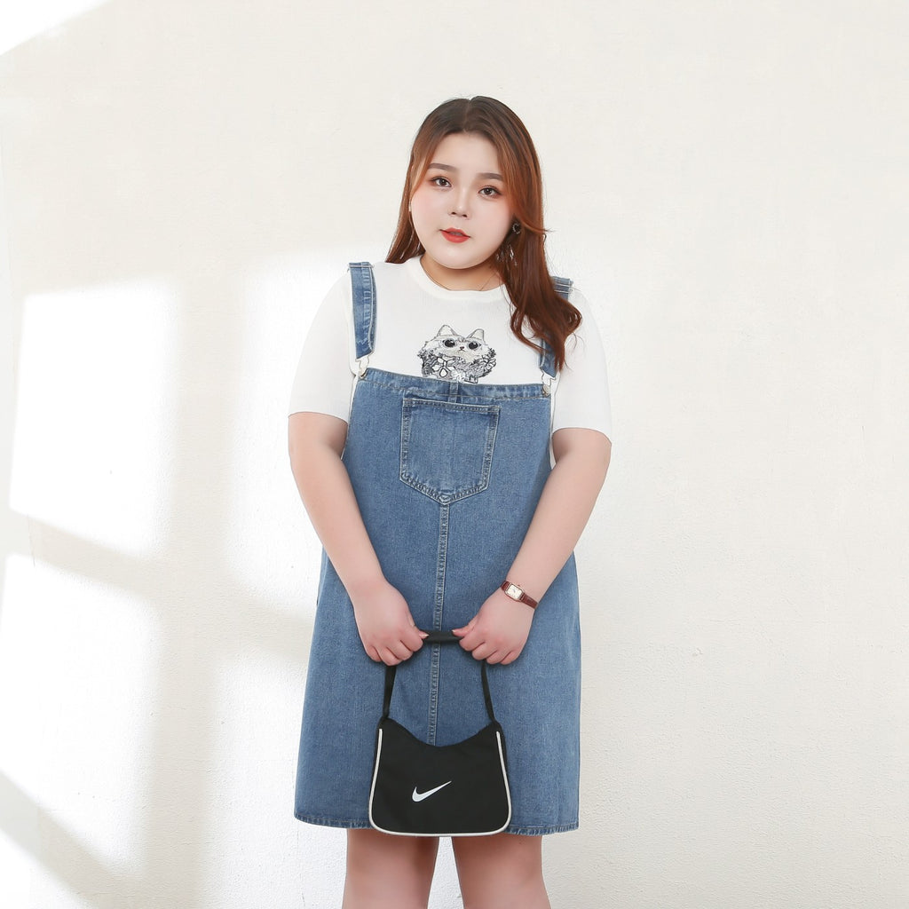 Mila Plus Size Denim Overalls