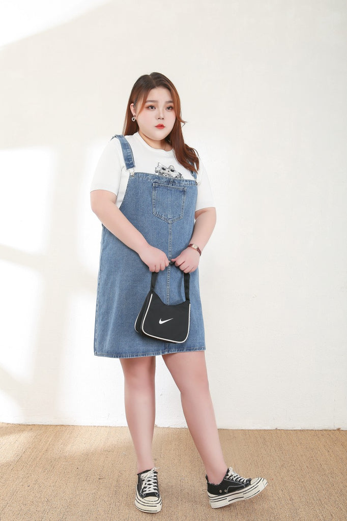 Mila Plus Size Denim Overalls Pluspreorder