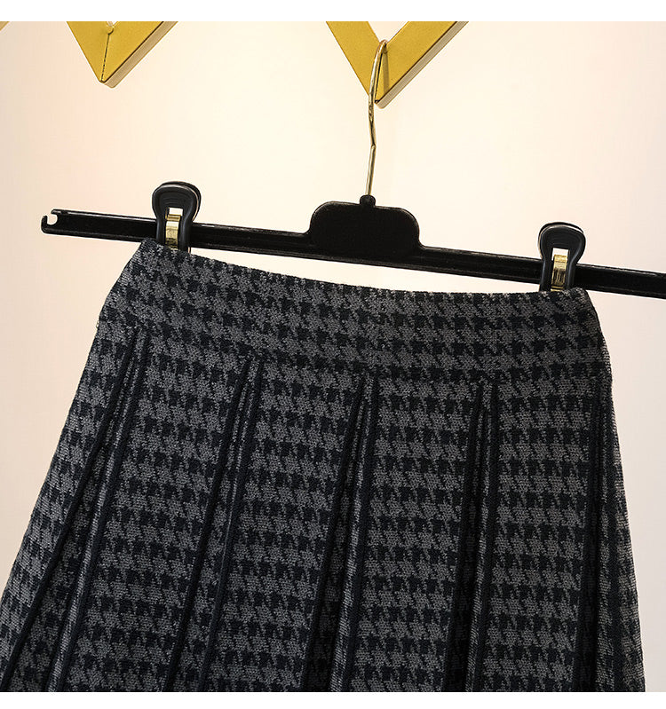 新品♡ミストレアス♡Houndstooth Pleats Mini Skirt Chic Houndstooth Pleated Mini Skirt | Windsor