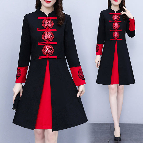 Plus Size Cheongsam Oriental Dress