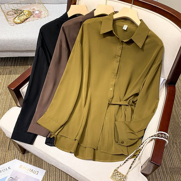 Plus Size Side Tie Peplum Blouse