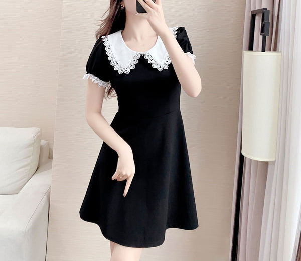 Plus Size Korean Doll Collar Dress