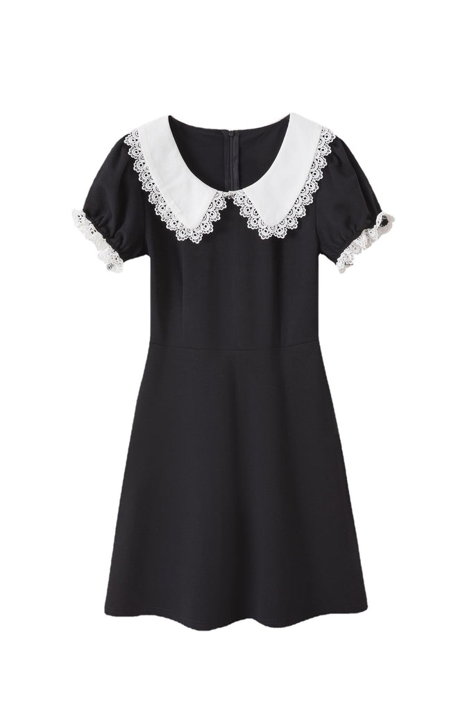 Girls black sales dress with collar