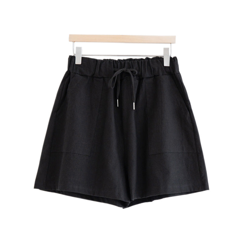 Plus Size Drawstring Pockets Shorts Pluspreorder