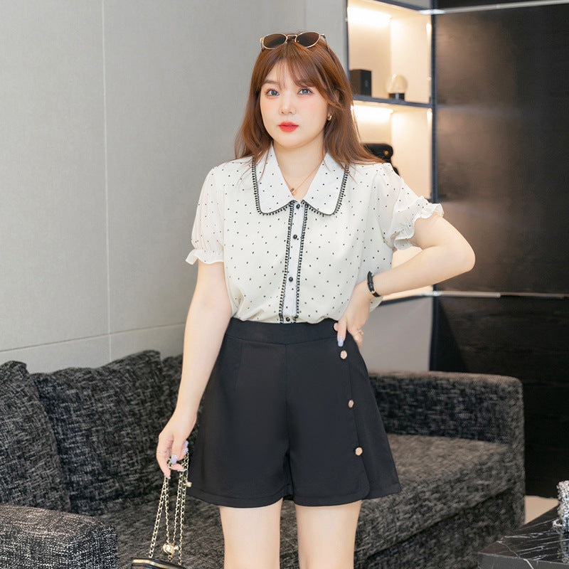 2XL 7XL Plus Size Buttons Highwaist Shorts EXTRA BIG SIZE