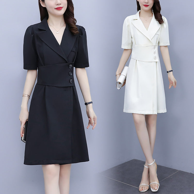 Plus Size Korean Trench Shirt Dress