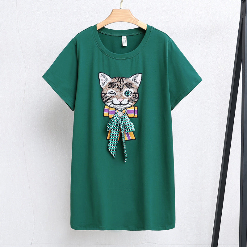 Plus size cat t shirts discount