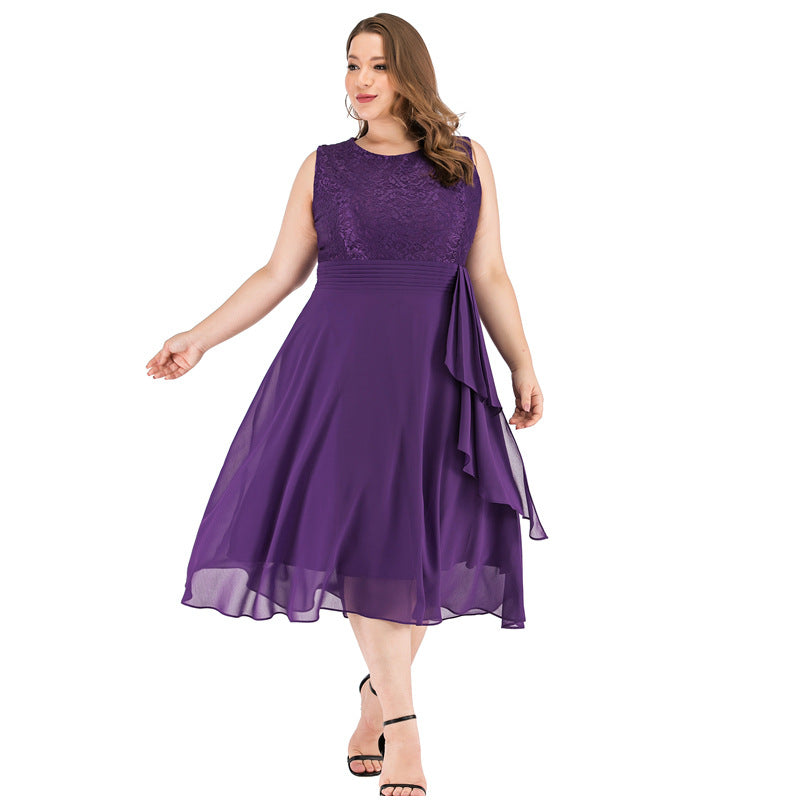 Cxrazyworm Plum Long Mother Of The Bride Dress - Plus Size Lace Formal Gown With Sleeves US Size 22