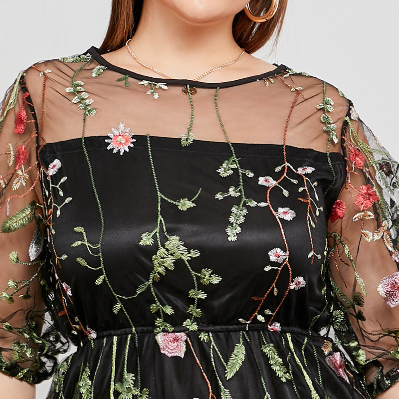 Plus Size Floral Embroidery Formal Evening Dress Pluspreorder Plus Size Floral Embroidery Formal Evening Dress Pluspreorder