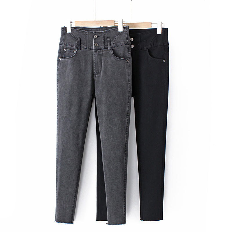 Plus Size High Waist Skinny Jeans (EXTRA BIG SIZE) - Main Image