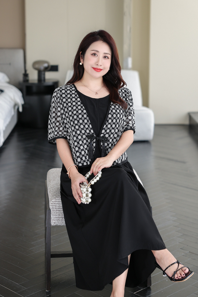 Plus Size Jacket Look Midi Dress (Extra Big Size)  Pluspreorder