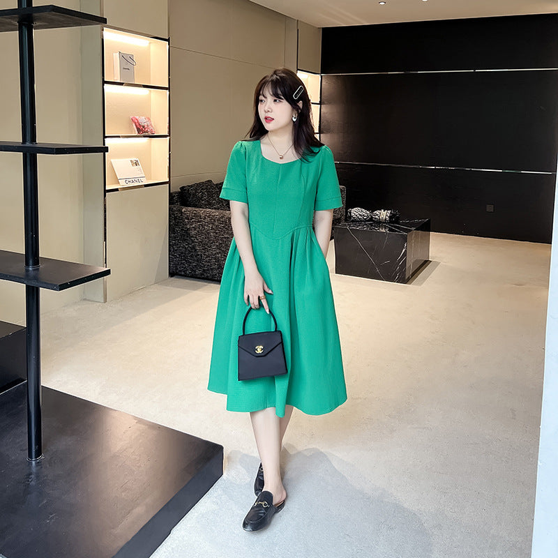 Plus Size Korean A-Line Midi Dress Pluspreorder Plus Size Korean A-Line Midi Dress Pluspreorder