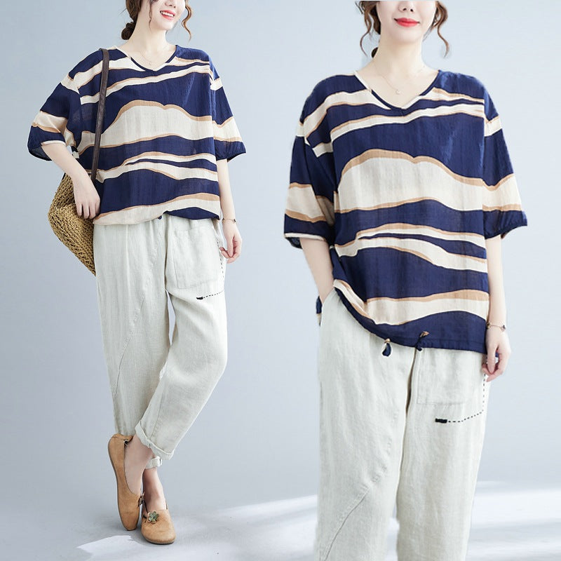 (Special) Plus Size Waves Blouse