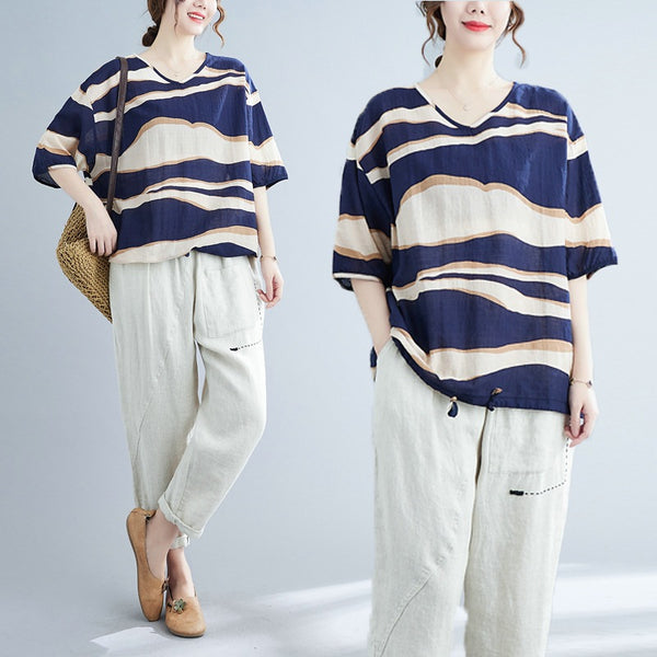 (Special) Plus Size Waves Blouse