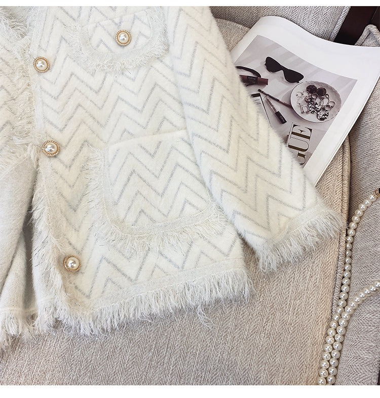 Plus Size Korean Fuzzy Chanelesque Jacket Pluspreorder