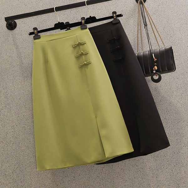 Plus Size Cheongsam Modern Midi Skirt