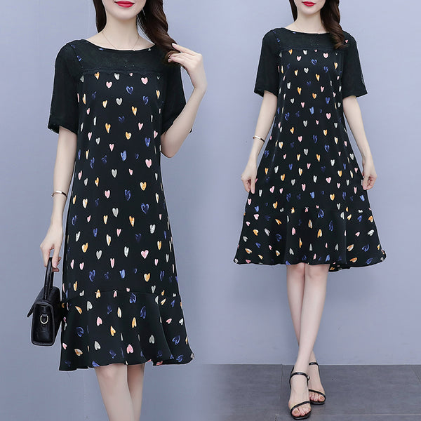 Plus Size Korean Hearts Dress