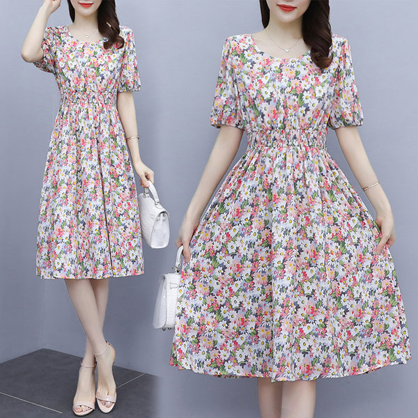 Plus Size Floral Midi Dress