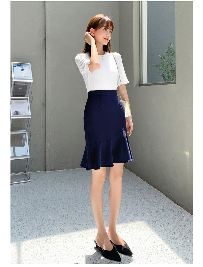 Plus size asymmetrical pencil skirt new arrivals
