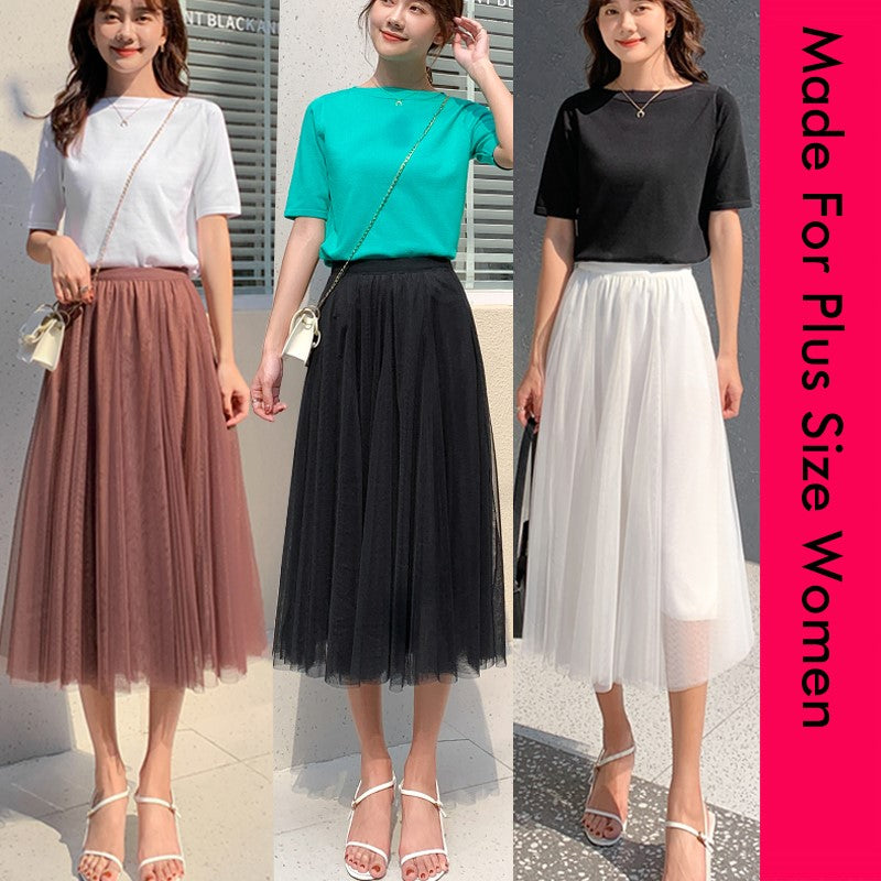 Plus size best sale tulle skirt 60