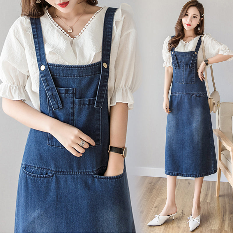 Jean suspender dress discount