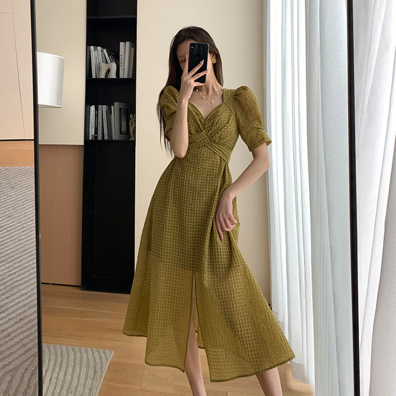 Plus Size Korean Twist Bust Midi Dress