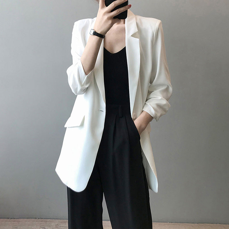 Plus Size Korean Tunic Blazer