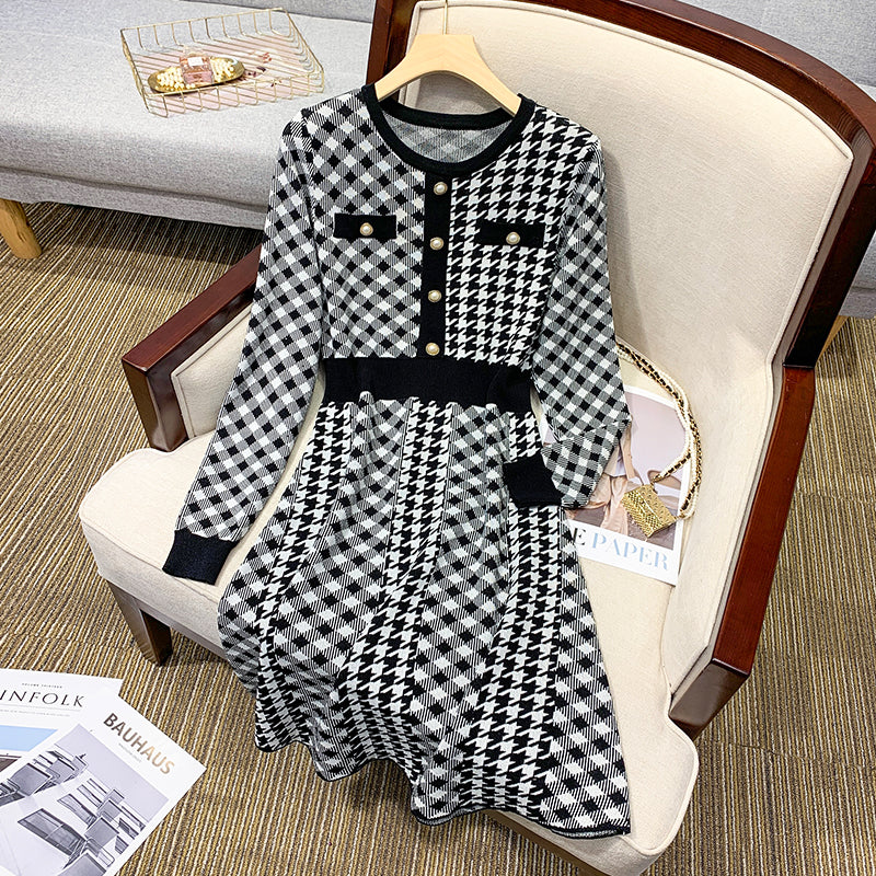 Plus Size Chanelesque Long Sleeve Dress