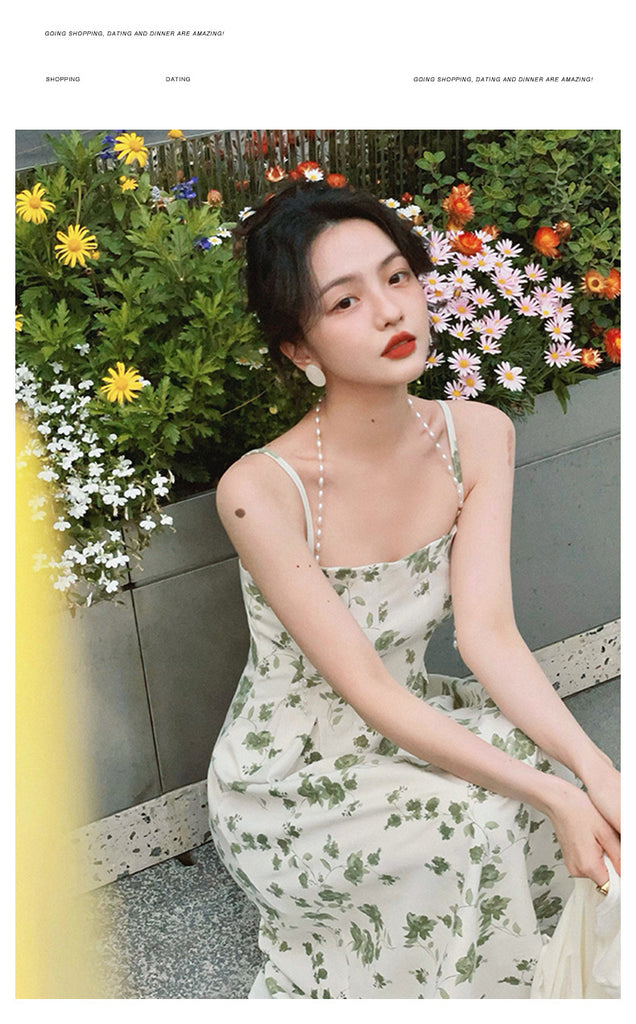 Plus Size Green Floral Korean Midi Dress / Cardigan – Pluspreorder